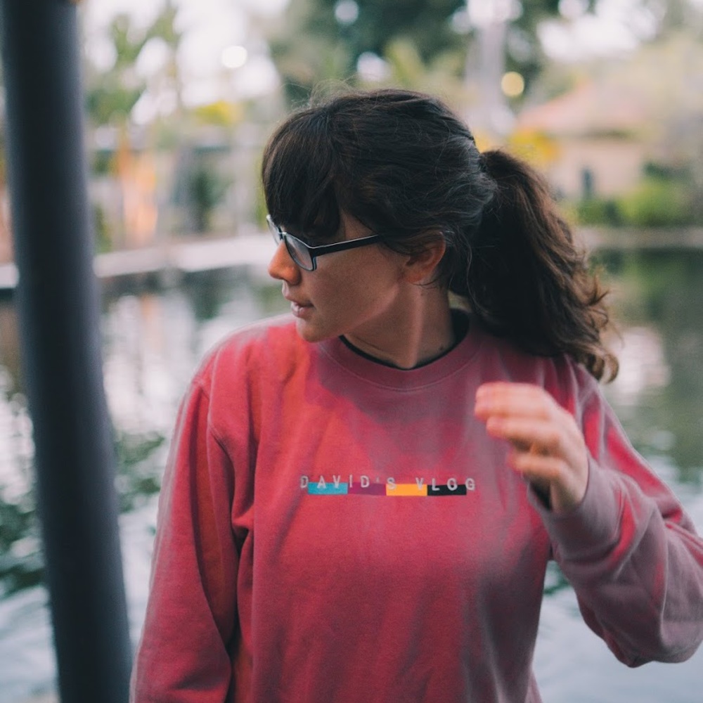 David Dobrik’s pastel pink Sweater/Crewneck